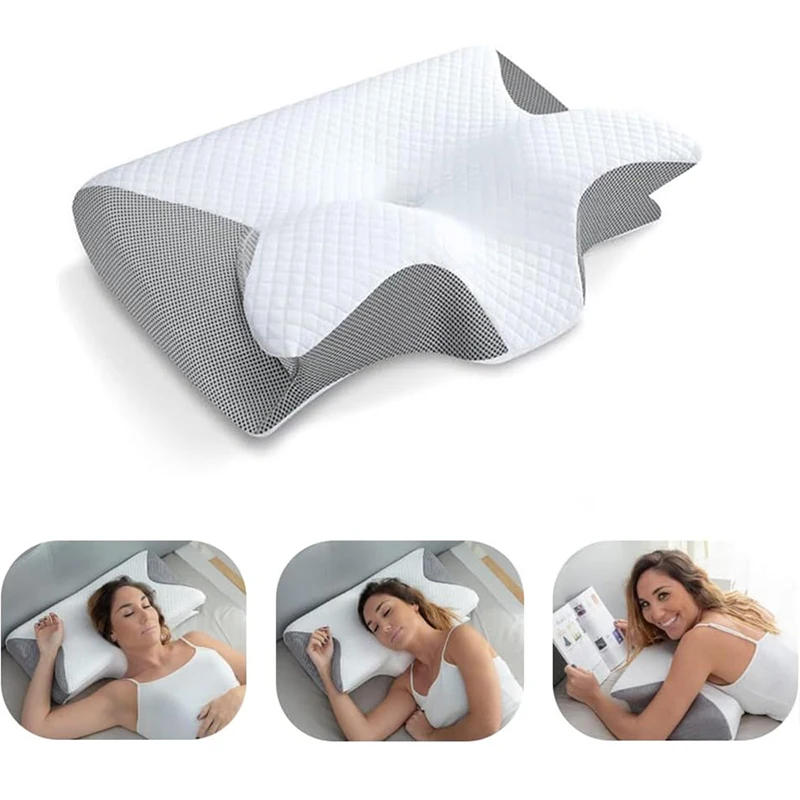 Memory Foam Orthopedic Pillow Neck Pain - 1pc Memory Foam Cervical Pillow, 2