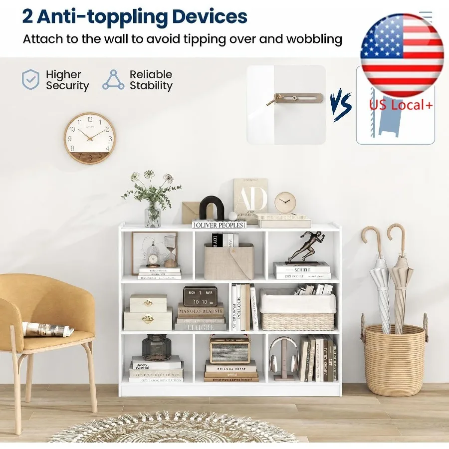 Storage & Organization - 8-Cube Bookcase for living room, study,