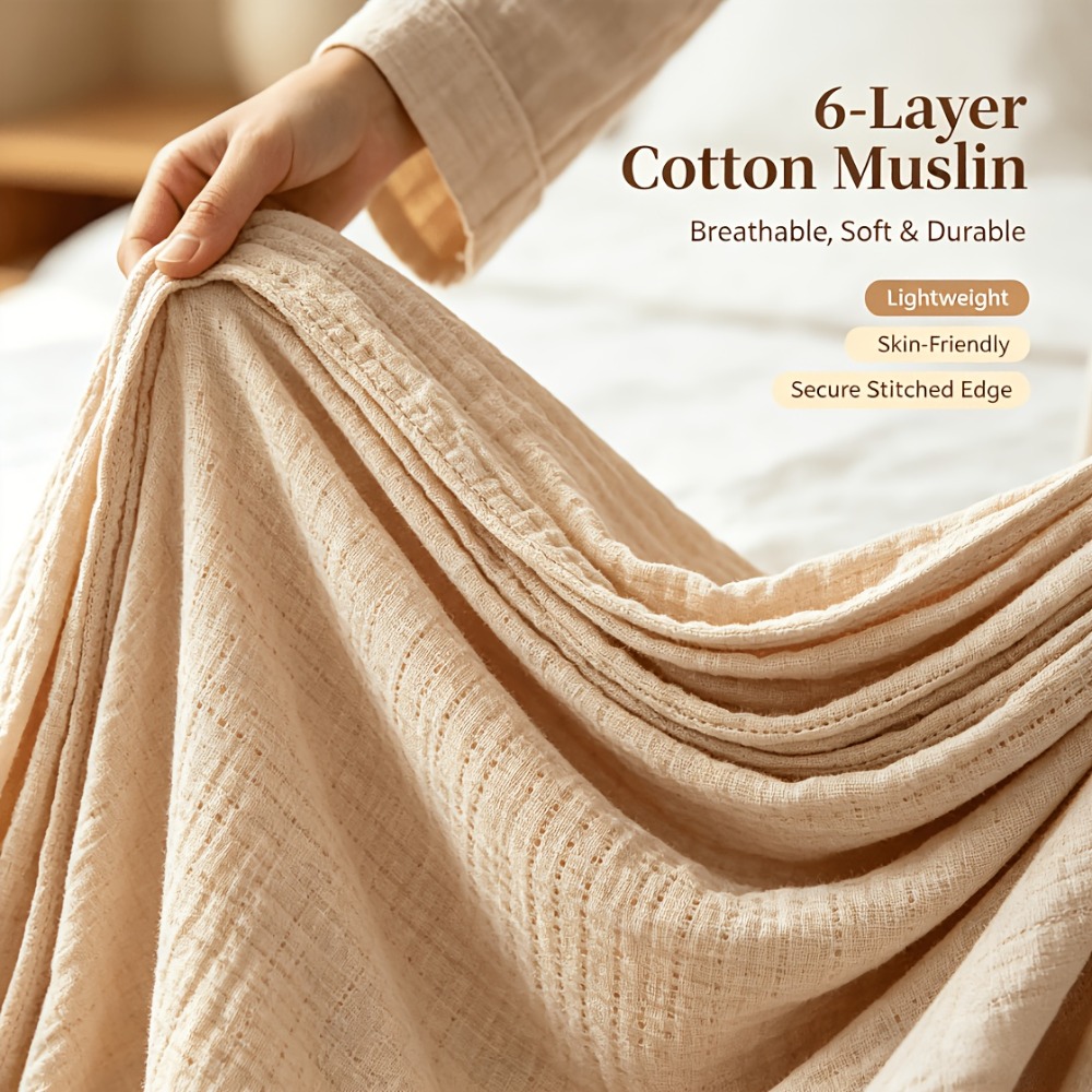 100% Cotton Muslin Blankets Li - огляд і ціна Muslin Cotton Bedspread