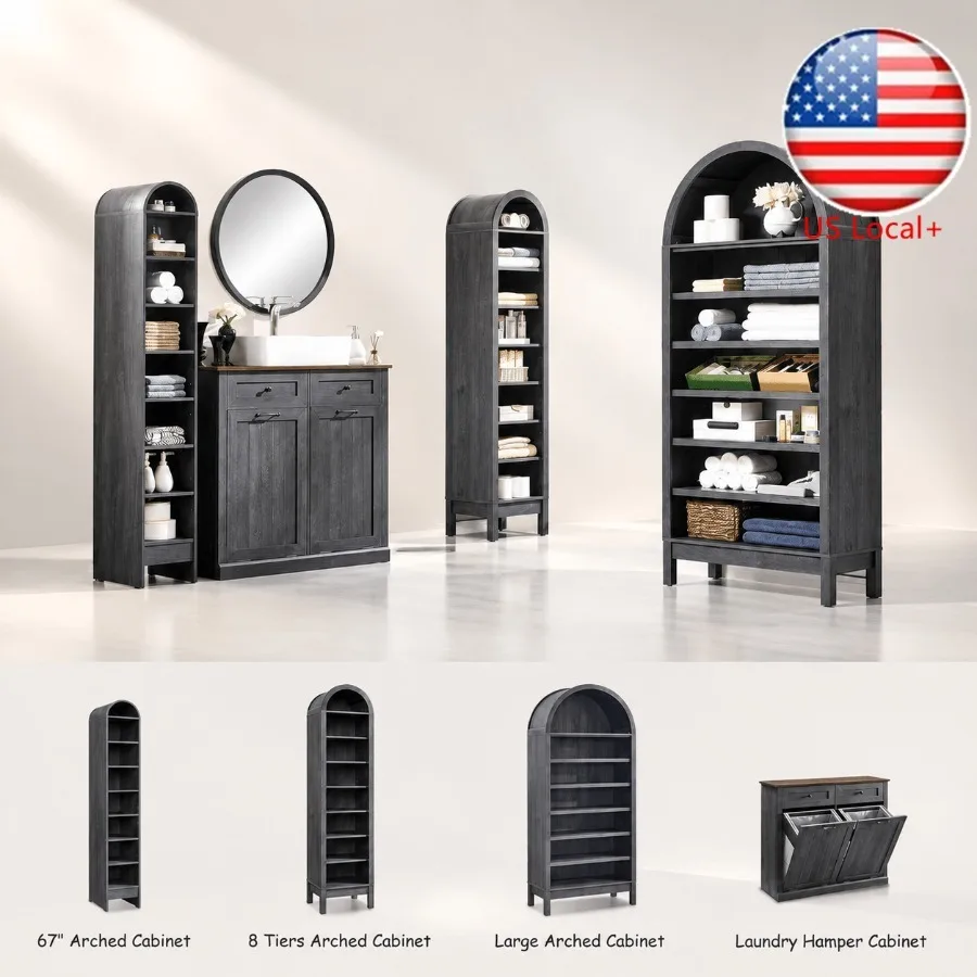 67 Tall Arched Bathroom Storag - огляд і ціна Storage & Organization