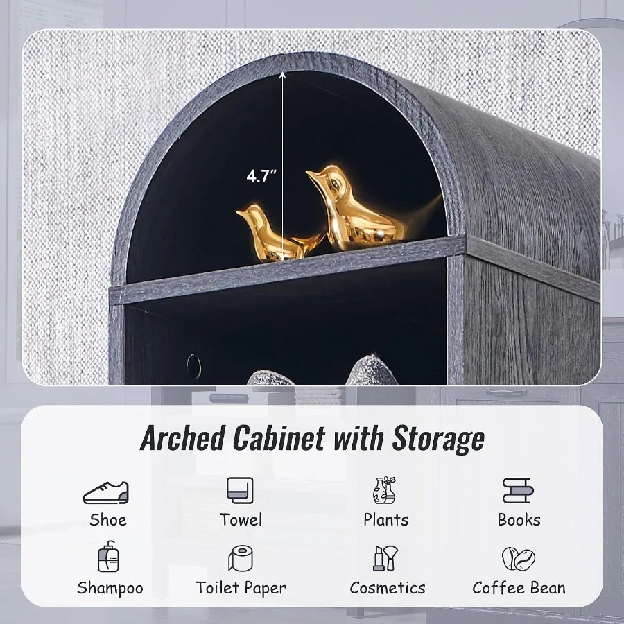 67 Tall Arched Bathroom Storag - огляд і ціна Storage & Organization