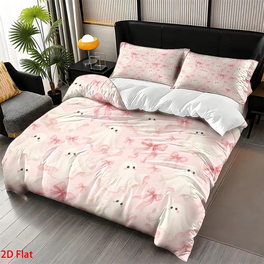 Cute Little Ghost Pink Bow, Th - огляд і ціна Duvet Cover Sets With Zipper