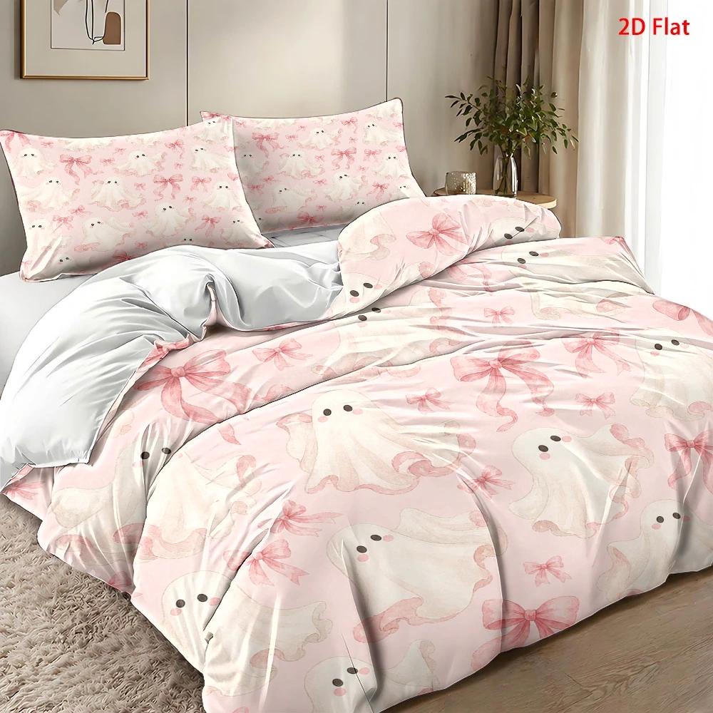 Cute Little Ghost Pink Bow, Th - огляд і ціна Duvet Cover Sets With Zipper