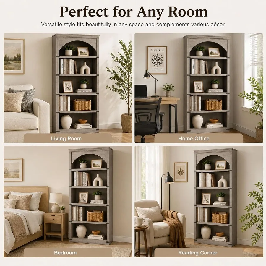 68.7 Tall Farmhouse Arched Boo - огляд і ціна Storage & Organization