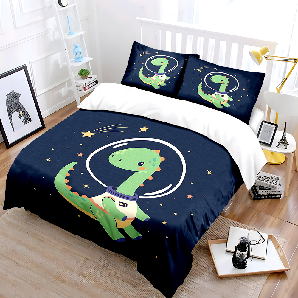 Space dinosaur with starry bac - огляд і ціна Duvet Cover Sets With Zipper