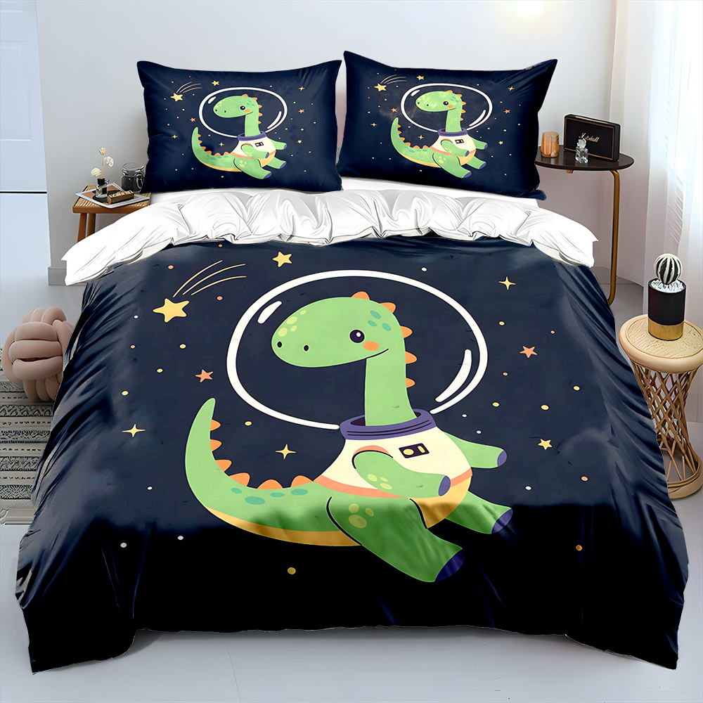 Space dinosaur with starry bac - огляд і ціна Duvet Cover Sets With Zipper