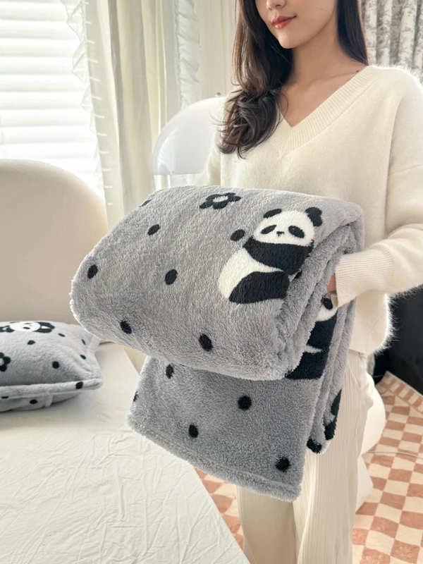 Panda Printed Fluffy Plush Fle - огляд і ціна Fluffy Fleece Comforter King Size